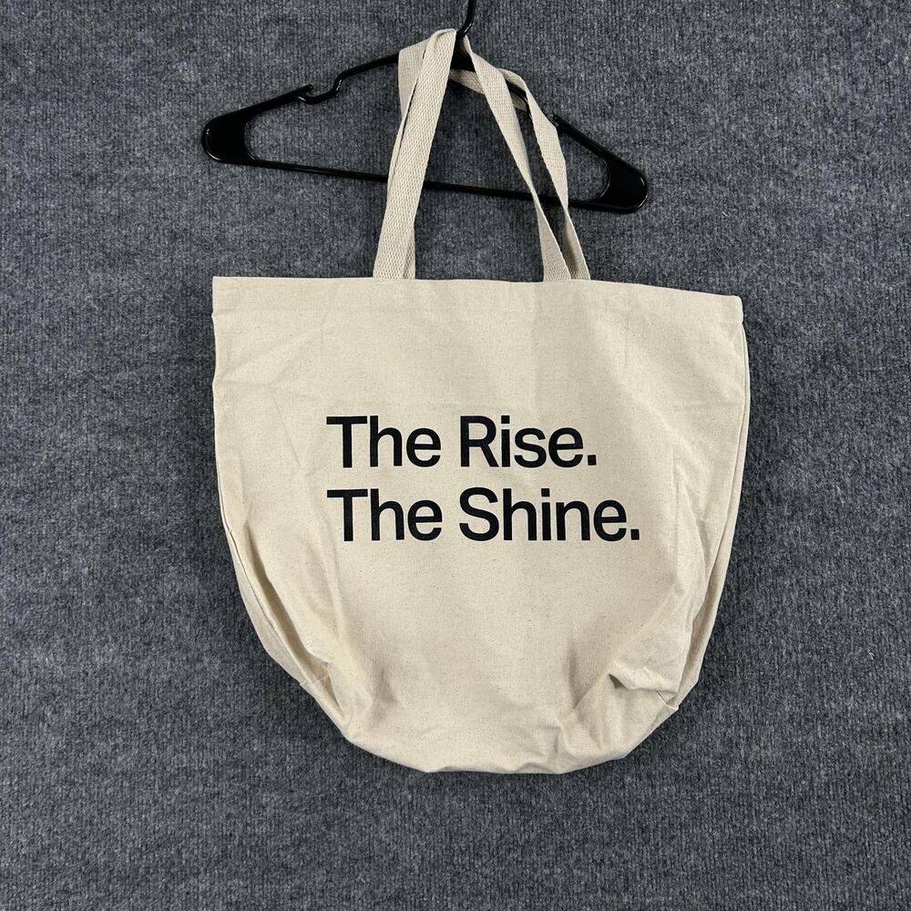 Vuori Tote Bag Large Beige Canvas Logo Shopper Gym Beach Travel Casual Athletic - Picture 3 of 9